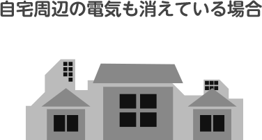 自宅周辺の電気も消えている場合